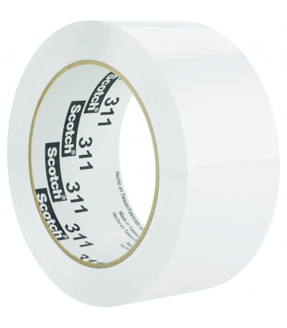 SCOTCH® COLOR BOX SEALING TAPE, 2" X 110 YD, WHITE