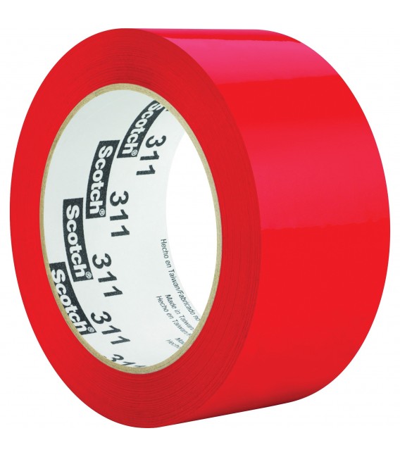 SCOTCH® COLOR BOX SEALING TAPE, 2" X 110 YD, RED