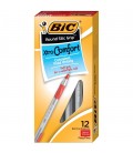 BIC® ROUND STIC®, GRIP XTRA-CONFORT BALL POIN, RED, DOZEN