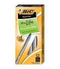 BIC® ROUND STIC®, XTRA-LIFE BALL POINT PEN, BLACK DOZEN