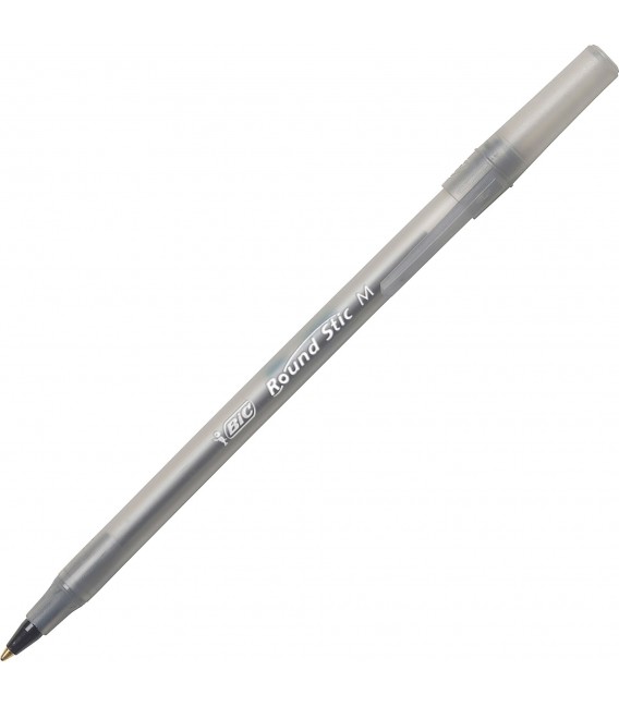 BIC® ROUND STIC®, XTRA-LIFE BALL POINT PEN, BLACK DOZEN