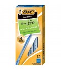 BIC® ROUND STIC®, XTRA-LIFE BALL POINT PEN, BLUE DOZEN