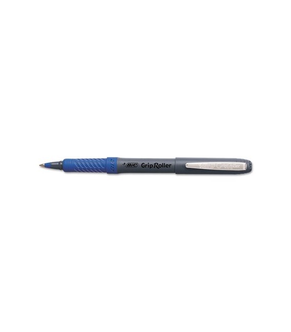 BIC® GRIP ROLLER-GLIDE™, ROLLER PEN, BLUE DOZEN