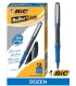 BIC® GRIP ROLLER-GLIDE™, ROLLER MICRO PEN, BLUE DOZEN