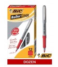 BIC® GRIP ROLLER-GLIDE™, ROLLER PEN, RED DOZEN