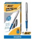 BIC® GRIP ROLLER-GLIDE™, ROLLER PEN, BLUE DOZEN