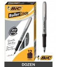 BIC® GRIP ROLLER-GLIDE™, ROLLER PEN, BLACK DOZEN