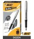 BIC® GRIP ROLLER-GLIDE™, ROLLER PEN, BLACK DOZEN