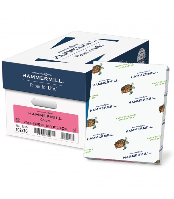 HAMMERMILL® SUPER-PREMIUM PAPER, CHERRY COLOR, 5000 SHEETS/CASE