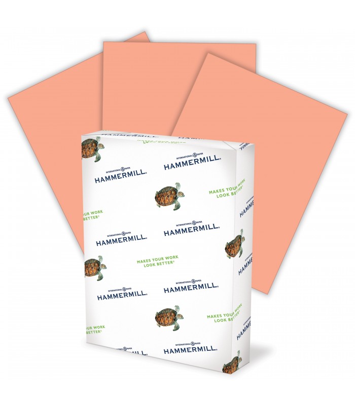 8-1/2 x 11 Salmon Hammermill 103119 Recycled Colored Paper 500 Sheets/Ream 20lb 
