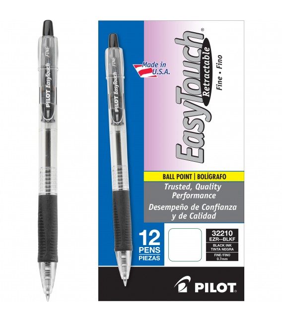 PILOT EASYTOUCH RETRACTABLE BALL POINT BLACK