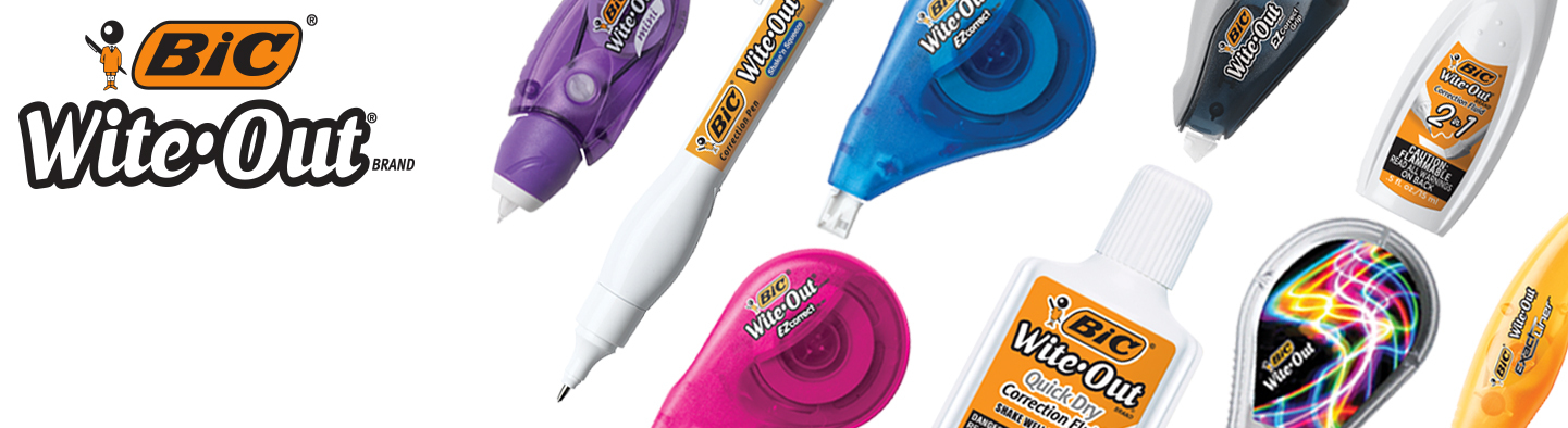 BIC Wite-Out EZ Correct – Nastro Correttivo 6 Pezzi, Bianco, Asciutto E Resistente