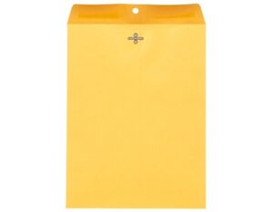 AMPAD BROWN KRAFT ENVELOPES, 9" X 12", METAL CLASP AND GUM ClLOSURE