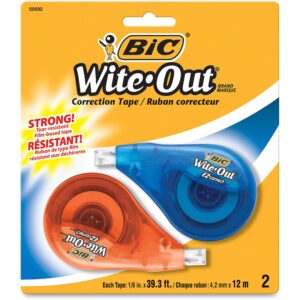 BIC® WITE-OUT® EZ CORRECT CORRECTION TAPE, WHITE
