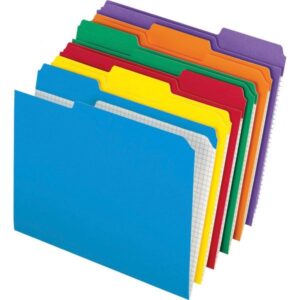 PENDAFLEX FILE FOLDERS, LETTER SIZE, COLORS, REINFORCED