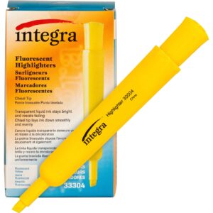 INTEGRA™ CHISEL DESK LIQUID HIGHLIGHTERS YELLOW