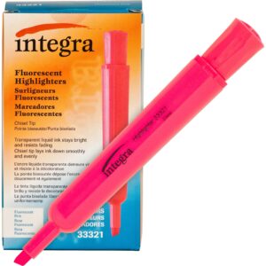 INTEGRA™ CHISEL DESK LIQUID HIGHLIGHTERS PINK