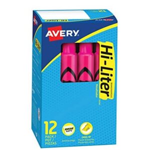AVERY® DESK STYLE HIGHLIGHTERS PINK