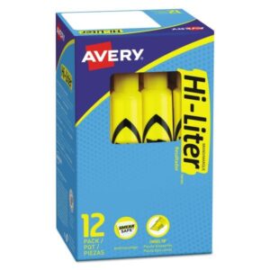 AVERY® DESK STYLE HIGHLIGHTERS YELLOW