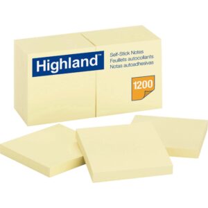 HIGHLAND™ SELF-STICKING NOTE PADS 3" X 3"