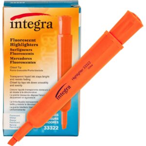 INTEGRA™ CHISEL DESK LIQUID HIGHLIGHTERS ORANGE