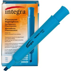 INTEGRA™ CHISEL DESK LIQUID HIGHLIGHTERS BLUE