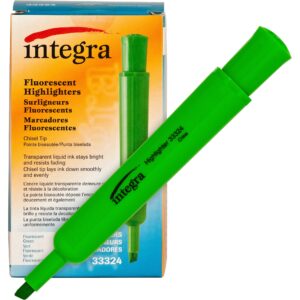 INTEGRA™ CHISEL DESK LIQUID HIGHLIGHTERS GREEN