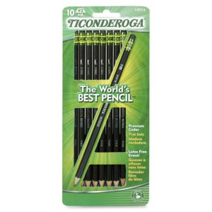 TICONDEROGA® BLACK BARREL No. 2 SOFT PENCILS, SHARPENED