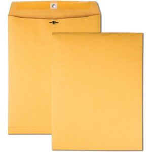 QUALITY PARK BROWN KRAFT ENVELOPES, 10" X 13", METAL CLASP AND GUM CLOSURE