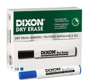 DIXON® DRY ERAS WHITEBOARD MARKER, 12 PACK