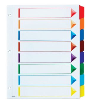 OXFORD® OMNI-DEX, TAB DIVIDERS PRINTABLE, ASSORTED 1/ST
