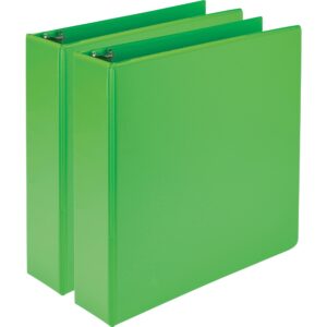 SAMSILL® EARTH'S CHOICE FASHION COLOR VIEW BINDERS, GREEN 2"