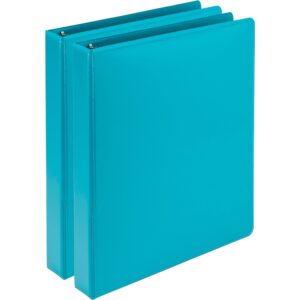 SAMSILL® EARTH'S CHOICE FASHION COLOR VIEW BINDERS, TURQUOISE 1"