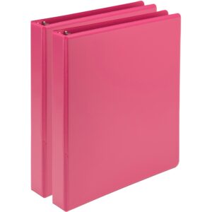 SAMSILL® EARTH'S CHOICE FASHION COLOR VIEW BINDERS, HOT PINK 1"