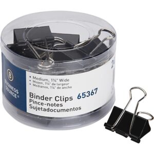 BUSINESS SOURCE® BINDER CLIPS MEDIUM 5/8", 24 COUNT