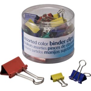 OFFICEMATE OIC® BINDER CLIPS COLORED ASSORTED, 30/PACK