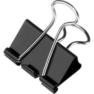 ACCO® BINDER CLIPS BLACK MEDIUM 5/8", 12/PACK