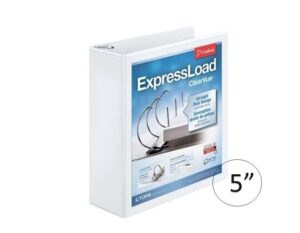 CARDINAL® EXPRESSLOAD™ CLEARVUE™ BINDERS, 5" WHITE