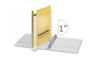 CARDINAL® ECONOMYVALUE™ CLEARVUE™ BINDER, 1" WHITE