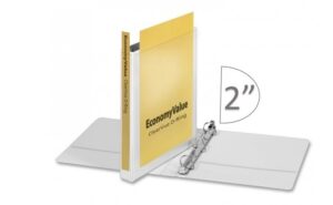 CARDINAL® ECONOMYVALUE™ CLEARVUE™ BINDER, 2" WHITE