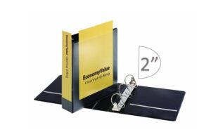 CARDINAL® ECONOMYVALUE™ CLEARVUE™ BINDER, 2" BLACK