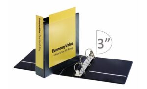 CARDINAL® ECONOMYVALUE™ CLEARVUE™ BINDER, 3" BLACK