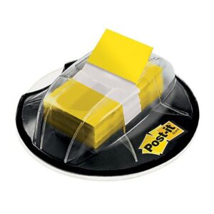 POST-IT® FLAGS WITH DESK GRIP DISPENSER, 1" WIDE, YELLOW, 200 FLAGS/PACK