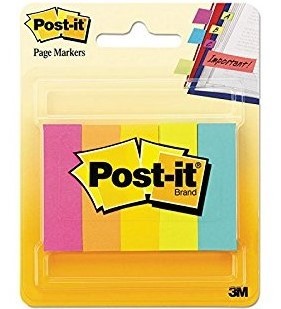 POST-IT® PAGE MARKERS, 1/2" X 2", CAPE TOWN COLLECTION, 500 FLAGS/PACK
