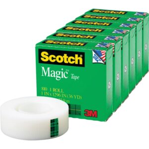 SCOTCH® MAGIC™ TAPE, 1" X 1,296", 6 BOX/PACK