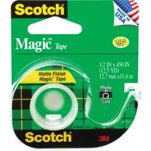 SCOTCH® MAGIC™ TAPE, 1/2" x 450", 1 DISPENSER/PACK