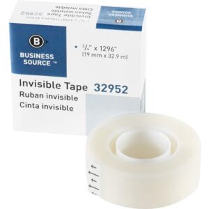 BUSINESS SOURCE® INVISIBLE TAPE, 3/4" X 1,296", 1 ROLL