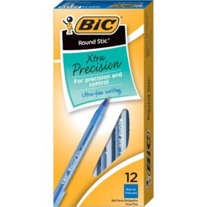BIC ROUND STIC XTRA-PRECISION BALL POIN, BLUE 1DOZEN