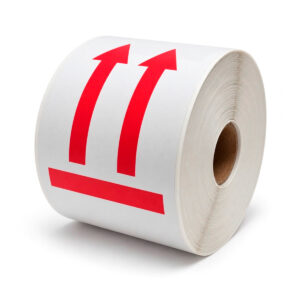 Air Labels – Red Arrows 3’’ x 4’’ – 500/Roll
