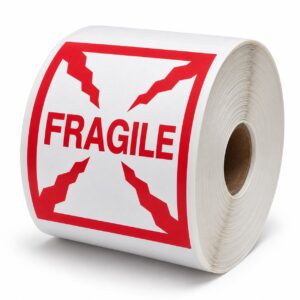 “Fragile” Label 4”x 4” - 500/Roll